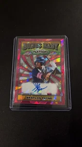 2025 Leaf Baseball Nation Braylon Payne Bonus Baby Pink Crystals 1/6 Auto - Bild 1 von 4
