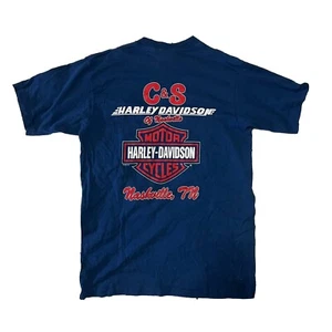Vintage Single Stitch Harley Davidson 1995 Pocket Muscle T-Shirt Medium - Picture 1 of 5