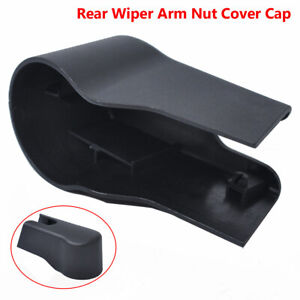 Black Rear Windshield Wiper Arm Nut Cap
