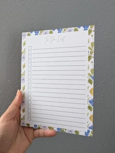Blueberry To Do List, Writing Pad, Stationary, Office Desk Notepad 5x7 Inches - Picture 1 of 8