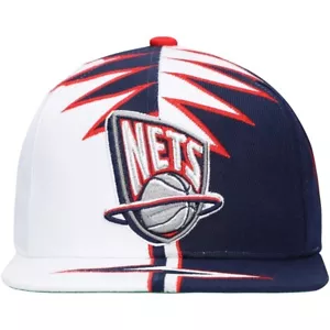 Cappello berretto New Jersey Nets Mitchell & Ness Shockwave SnapBack logo retrò nuovo con etichette - Foto 1 di 4