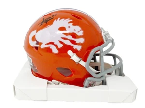 Denver Broncos Steve Atwater Autographed Throwback Speed Mini Helmet BECKETT ... - Picture 1 of 1