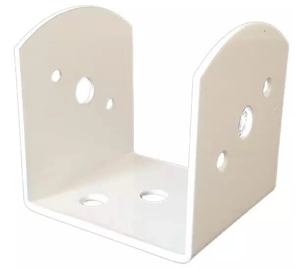 Staffa supporto a U travi in legno lamellari colore bianco 12-14-16-20 cm - Immagine 1 di 1