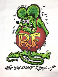 T-shirt firma ratfink camicia big dapdy ed roth rat fink t-shirt garage t-shirt - Foto 1 di 13