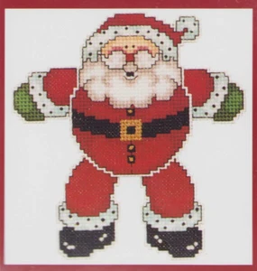 Cross Stitch KIT Dimensions Christmas Dancing Flapper Santa Ornament OOP - Picture 1 of 4