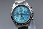 [MINT] Seiko Chronograph 8T67-00C0 SBTR029 Blue Men‘s Quartz Watch From JAPAN
