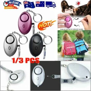 140dB Personal Alarm Keychain Rape Attack Panic Safety Torch Keyring Security AU - Picture 1 of 18