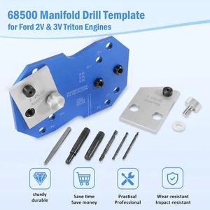68500 Exhaust Tool Manifold Drill`Template Setˆfor Ford  2V & 3V 4.6L 5.4L 6.8L - Picture 1 of 8