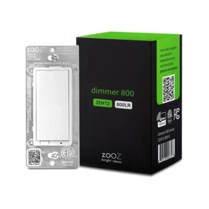 Zooz 800 Series Z-Wave Interruttore dimmer a lungo raggio ZEN72 800LR, Bianco | Diretto 3 - Foto 1 di 5