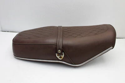 Honda CB500T 1975 asiento sillín marrón con pestillo y bisagra (HTS93) Foto 1 de 4