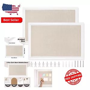 Large 2-Pc Decorative Bulletin Board 30x20 Inch for Home Office - Easy Mounting - Picture 1 of 8