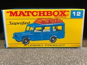 Matchbox Lesney No 12 Safari Land Rover Empty Repro F  Box! - Picture 1 of 1