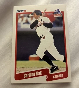 1990 Fleer #530 Carlton Fisk Chicago White Sox - Foto 1 di 2
