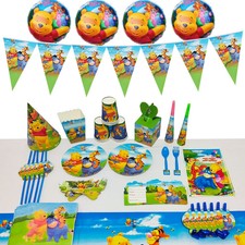 Winnie The Pooh Kids Birthday Party Supplies Tableware Decor Plates Balloon Cups