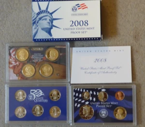 2008 US Mint Clad Proof 14 Coin Complete Set with OGP Box & COA - Picture 1 of 1