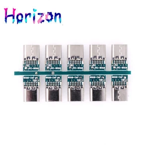 10Pcs USB 3.1 Type-C Female Male Solder Cable Plug Connector PCB Board - Picture 1 of 9