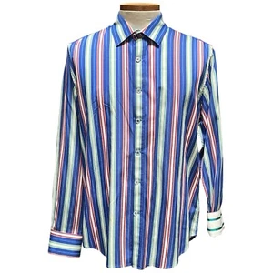 Camisa Robert Graham colorida a rayas para hombre manga larga con botones talla XL - Imagen 1 de 15
