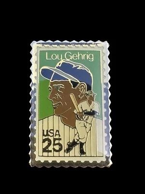 Lou Gehrig 25 cent Stamp Commemorative Pin USPS Pin - Image 1 of 2
