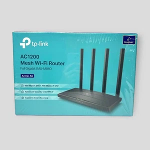 TP-Link Archer A6 AC1200 Wireless Dual Band MU-MIMO Gigabit Wi-Fi Router OneMesh - Picture 1 of 6