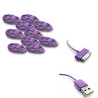 10 6FT USB DATA POWER CHARGER CABLE DOCK CONNECTOR APPLE IPAD IPHONE IPOD PURPLE