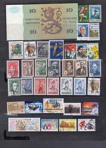 FINLAND 2 PHOTO'S MNH MH USED STAMPS CURRENCY SEMI-POSTALS - Picture 1 of 2