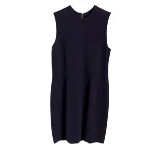 St John Basics 10 Black Sheath Dress Santana Knit Neutral Designer Quiet Luxury - Picture 1 of 8