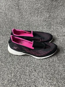 Skechers Go Walk 6 Womens US 8 Black Slip On Walking Shoes Causal Sandals Ladies - Picture 1 of 12