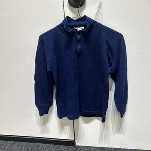 De colección (etiqueta marrón años 80/90) The North Face lana cremallera en H azul marino para mujer pequeña - Imagen 1 de 5