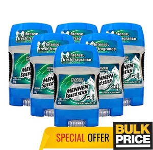 Mennen Speed Stick Avalanche Gel Deodorant 48H Sweat Odor Protect Fresh 6-Pack - Picture 1 of 6