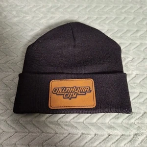 Oklahoma City Thunder Leather Patch Black Beanie Cap NBA  - Bild 1 von 3