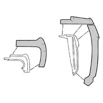 For Ford Mustang 1964-1966 Scott Drake Front Fender Splash Shield Kit Foto 1 de 2