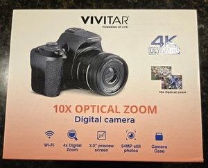 Vivitar 10x Optical Zoom 4k Ultra HD Digital Camera - Picture 1 of 5