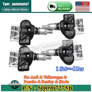 4pc TPMS Tire Pressure Sensors for Porsche Audi McLaren VW 5Q0907275B 433MHz - Picture 1 of 14