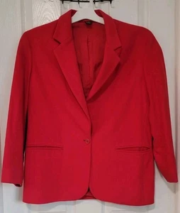 J. Crew Women's Wool Blazer Size 8 Red Wool Cashmere Blend - Picture 1 of 4