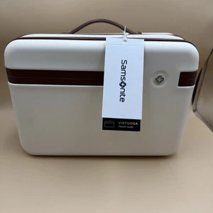 NWT Samsonite Virtuosa Train Case Off-White Crossbody Strap Hard Case - Picture 1 of 5