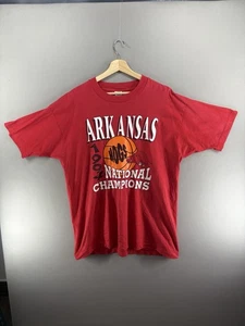 Vintage Arkansas Razorbacks 1994 Nat Champions T-Shirt XL Fruit Of The Loom USA rot - Bild 1 von 8
