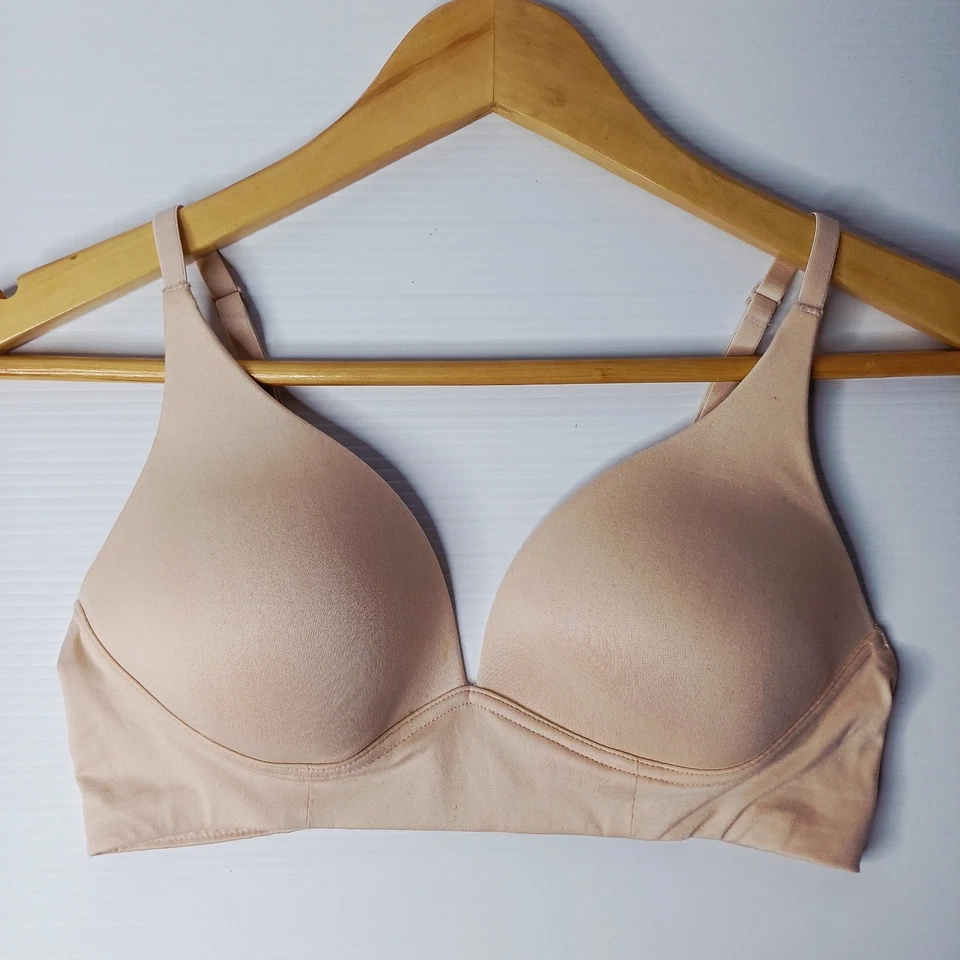 Kayser Bra 12B Beige Tshirt Moulded Cup Underwire Plunge Padded - image 1 of 4