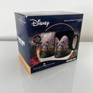 Disney Thomas Kinkade Morphing Mugs Mickey & Minnie Sweetheart 16ox Coffee - Picture 1 of 6