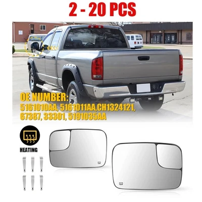 Espejo de remolque 2-20X LH&RH transparente térmico para camioneta Dodge Ram 2500 2005-2009 Foto 1 de 4