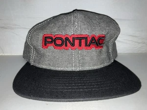 Vtg Pontiac Racing Strapback Hat Cap Rare 90s Nascar Made In USA Gto Trans Am - Picture 1 of 3