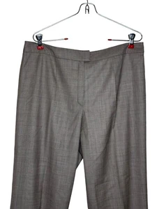 Escada Damen Anzughose Karo Wollhose Relaxed Flatfront Grau Gr. 44 - Bild 1 von 9