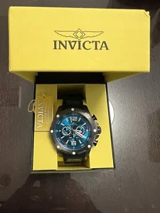 Invicta 27272 I-Force Chronograph Quartz Blue Dial Black Band Men's 50mm - NEW - Picture 1 of 8