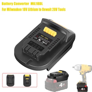 Adapter Converter for Milwaukee 18V Li-Ion Battery to for Dewalt 20V Drill - Picture 1 of 8