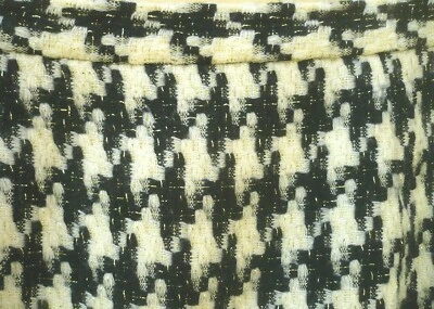 DE COLECCIÓN PATA DE GALLO A CUADROS M L NAVIDAD ORO BRILLO NEGRO BLANCO FALDA DE RODILLA RECTA Foto 1 de 4