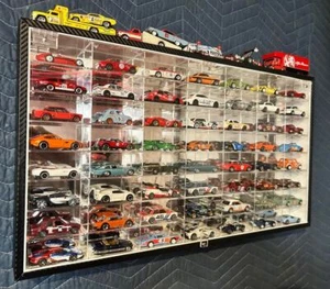 56 Diecast Car Model Display Case 1/64 Cars Acrylic Rack Cabinet Wall Box LARGE - Picture 1 of 10