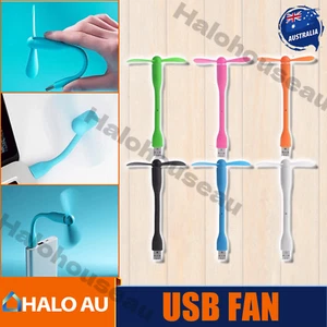 Mini USB Fan Portable Flexible Cooling for Power Bank Computer PC Laptop - Picture 1 of 18
