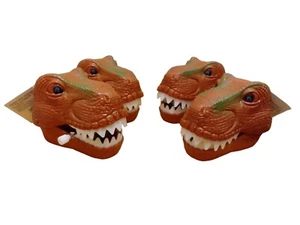 DINOSAURIERKÖPFE KLAPPERNDE ZÄHNE UHRWERK JURASSIC T-REX SPASS NEU UK - Bild 1 von 8