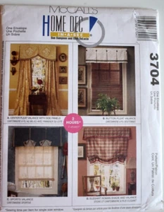 MCCALLS PATTERN 3704 WINDOW TREATMENTS VALANCES PANEL UNCUT VINTAGE 2002 FF - Picture 1 of 2