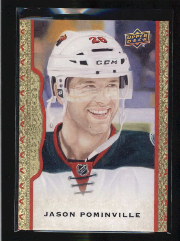 JASON POMINVILLE 2014/15 UD MASTERPIECES RED FRAMED CLOTH #/100 AH1937 - Image 1 of 1