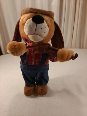 Cuddle Barn Hank Country Hound Animated Thank God I'm A Country Boy Plush READ - Image 1 of 4
